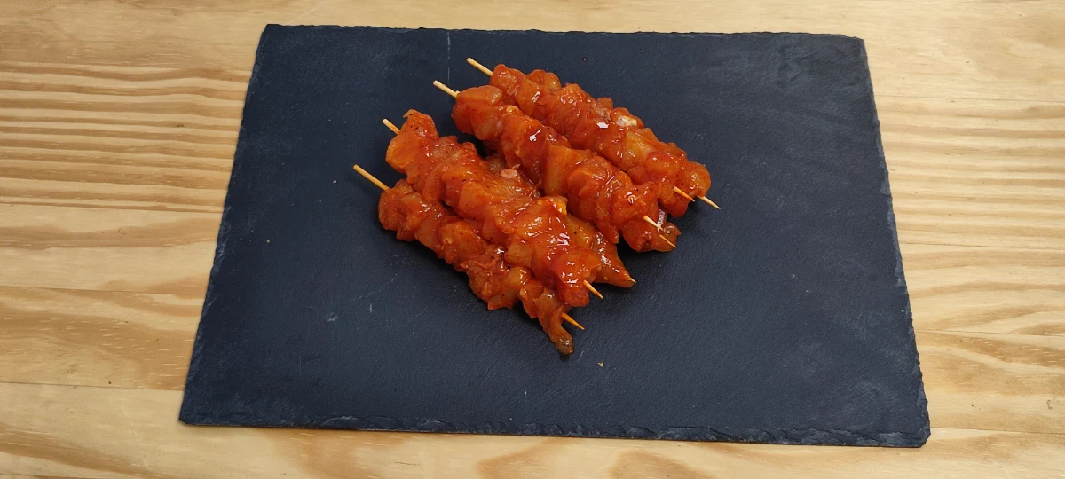 Brochetas de pechuga de pollo sabor Pimentón