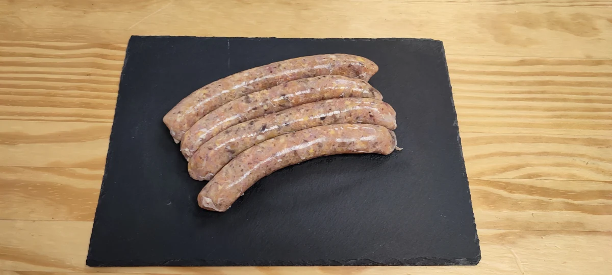 Butifarra de pollo con setas